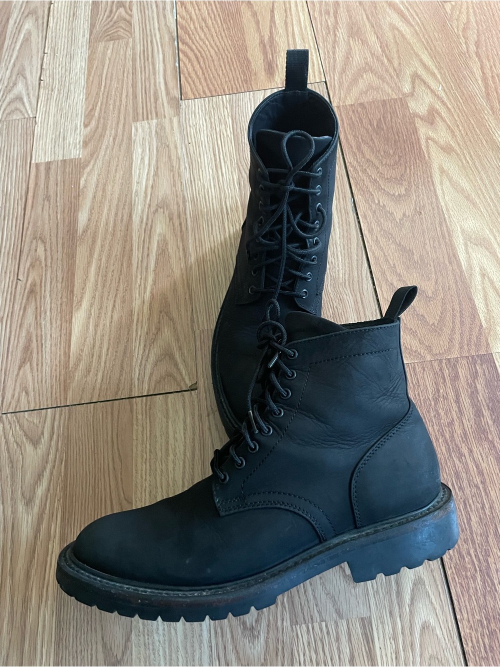 Thursday Boot Company Hero Lace-Up Black Matte WeatherSafeNubuck Boots 10.5
